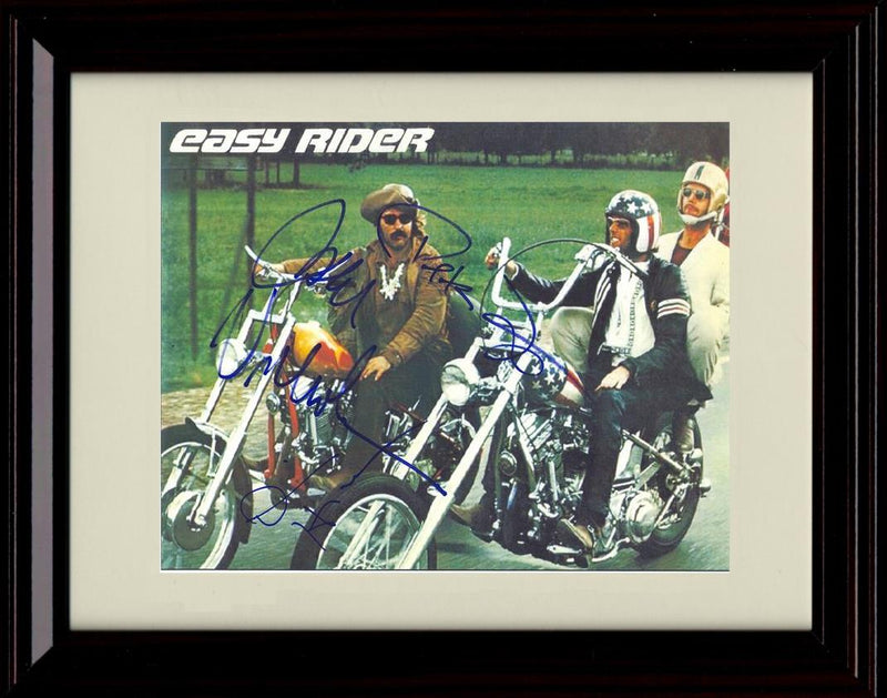 8x10 Framed Easy Rider Cast Autograph Promo Print - Landscape Framed Print - Movies FSP - Framed   