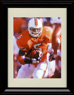 Unframed Edgerrin James Autograph Promo Print - Miami Hurricaines- On The Run Unframed Print - College Football FSP - Unframed   