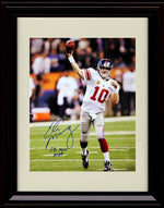 16x20 Framed Eli Manning - New York Giants Autograph Promo Print - Passing SB XLVI MVP Gallery Print - Pro Football FSP - Gallery Framed   