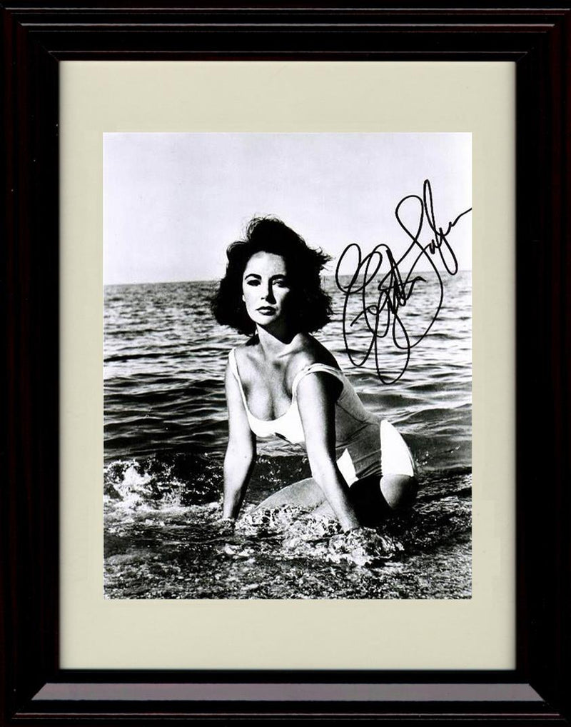 Unframed Elizabeth Taylor Autograph Promo Print - Swimsuit Unframed Print - Movies FSP - Unframed   