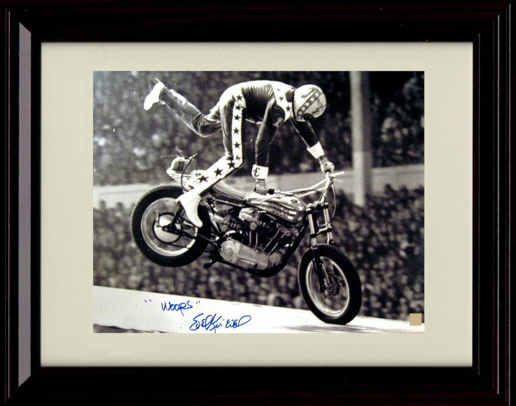 8x10 Framed Evel Knievel Autograph Promo Print - Landscape Framed Print - Other FSP - Framed   
