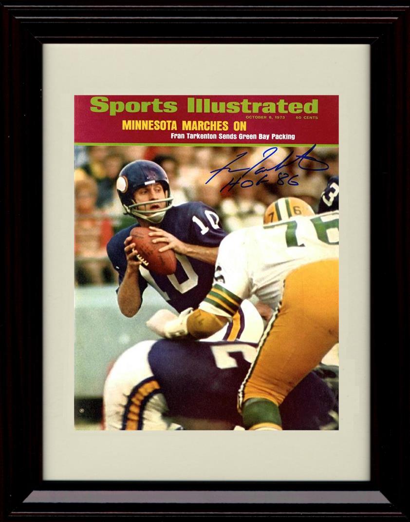 Unframed Fran Tarkenton - Minnesota Vikings Autograph Promo Print - 1973 Sports Illustreated Cover HOF 86 Unframed Print - Pro Football FSP - Unframed   