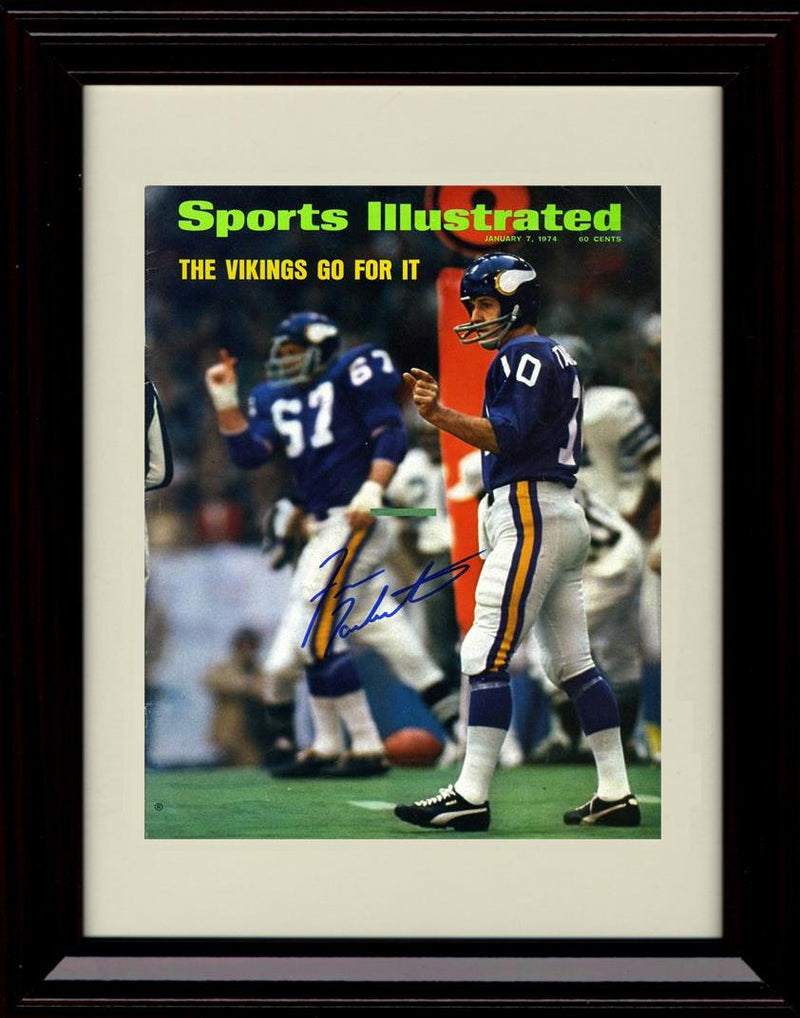 Unframed FranTarkenton - Minnesota Vikings Autograph Promo Print - 1974 Sports Illustrated Vikings Go For It Unframed Print - Pro Football FSP - Unframed   