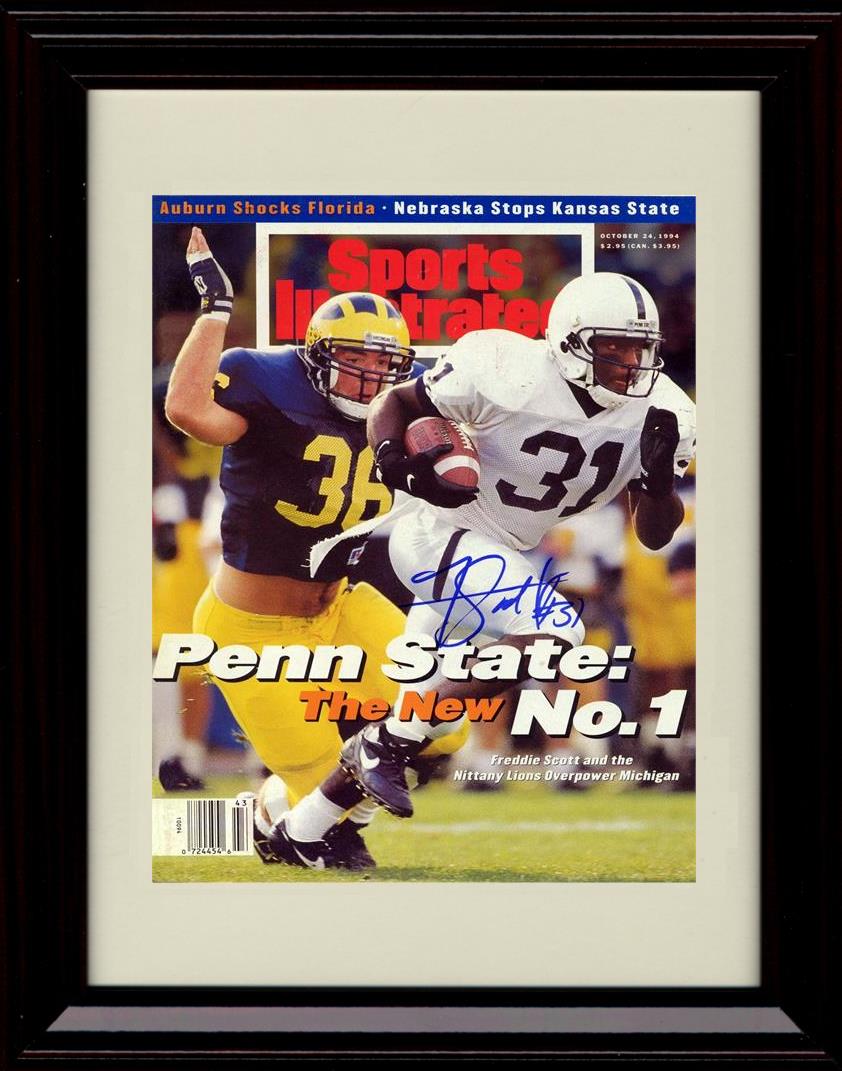 Unframed Freddie Scott Autograph Promo Print - Penn State- Sports Illustrated The New No 1 Unframed Print - College Football FSP - Unframed   