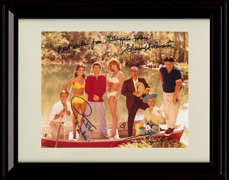 8x10 Framed Gilligans Island Autograph Promo Print - Landscape Framed Print - Television FSP - Framed   