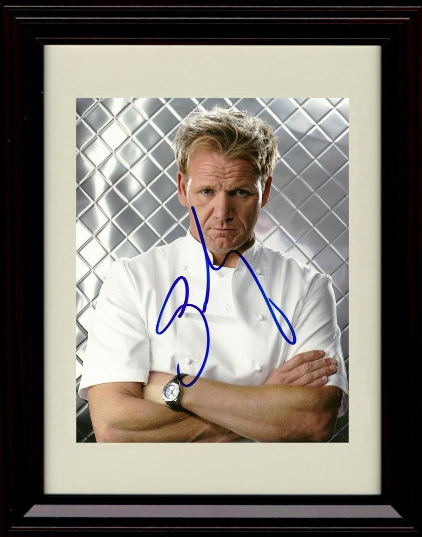 8x10 Framed Gordon Ramsay Chef Autograph Promo Print - Portrait Framed Print - Television FSP - Framed   