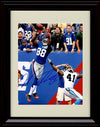 8x10 Framed Hakeem Nicks - New York Giants Autograph Promo Print - Leaping Catch Framed Print - Pro Football FSP - Framed   