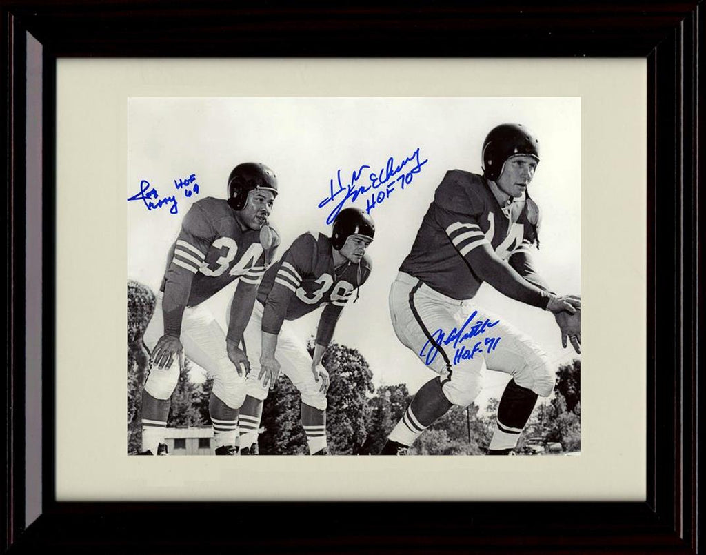 Unframed Joe Perry And Hugh McElhenny - Green Bay Packers Autograph Promo Print - Hall Of Famers Unframed Print - Pro Football FSP - Unframed   