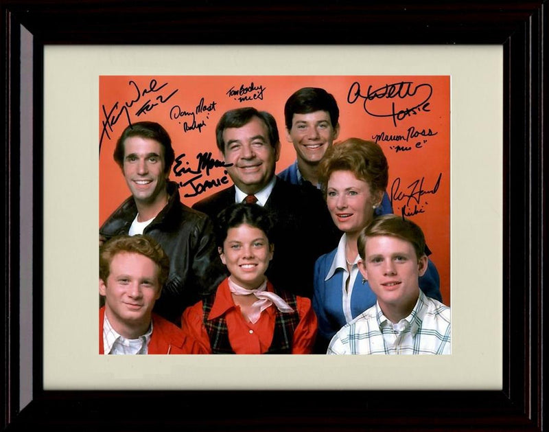 Unframed Happy Days Cast Autograph Promo Print - Landscape Unframed Print - Television FSP - Unframed   