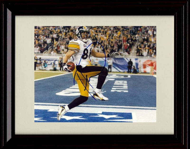 Unframed Hines Ward - Pittsburgh Steelers Autograph Promo Print - Super Bowl 40 MVP TD Unframed Print - Pro Football FSP - Unframed   