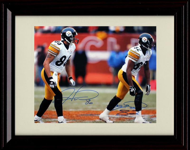 8x10 Framed Hines Ward And Antwaan Randle El - Pittsburgh Steelers Autograph Promo Print - On The Field Framed Print - Pro Football FSP - Framed   