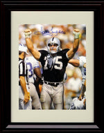 8x10 Framed Howie Long - Oakland Raiders Autograph Promo Print - Victory Arms HOF Year Framed Print - Pro Football FSP - Framed   