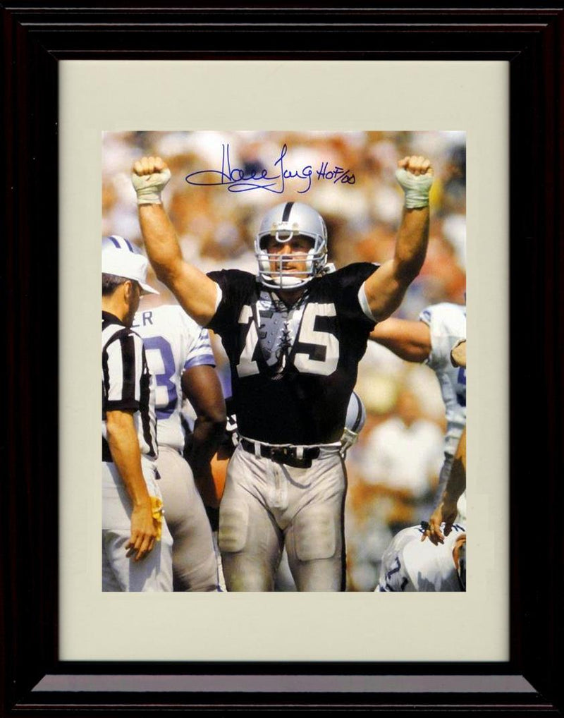 8x10 Framed Howie Long - Oakland Raiders Autograph Promo Print - Victory Arms HOF Year Framed Print - Pro Football FSP - Framed   