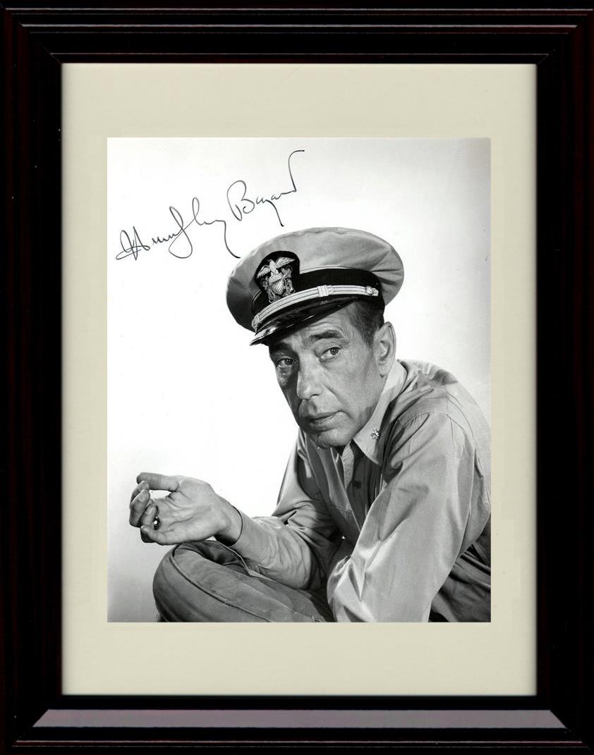 8x10 Framed Humphrey Bogart Autograph Promo Print - Portrait Framed Print - Movies FSP - Framed   