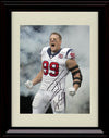 8x10 Framed JJ Watt - Houston Texans Autograph Promo Print - Mouth Open Framed Print - Pro Football FSP - Framed   