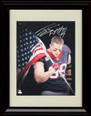 8x10 Framed JJ Watt - Houston Texans Autograph Promo Print - Carrying the Flag Framed Print - Pro Football FSP - Framed   