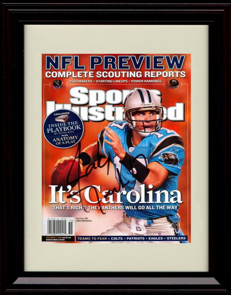 Unframed Jake  Delhomme - Carolina Panthers Autograph Promo Print - Sports Illustrated Cover Unframed Print - Pro Football FSP - Unframed   
