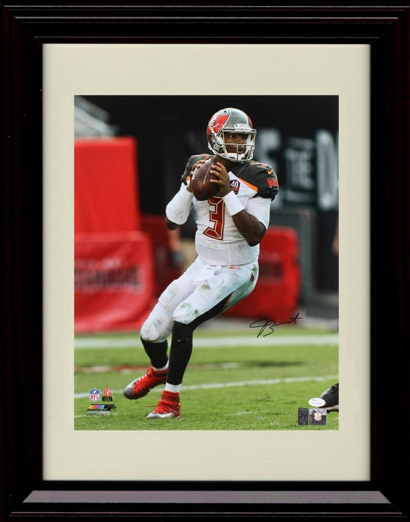 8x10 Framed Jameis Winston - Tampa Bay Buccaneers Autograph Promo Print - Ready To Pass Framed Print - Pro Football FSP - Framed   