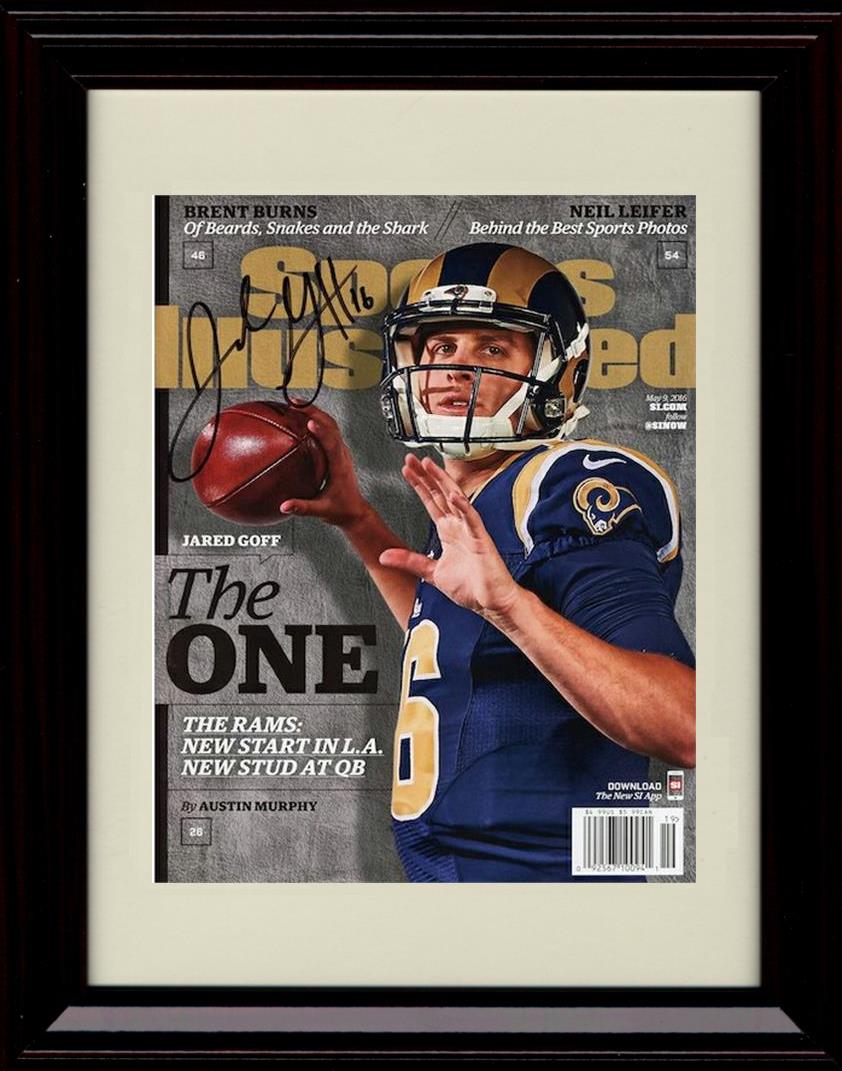 Unframed Jared Goff - Los Angeles Rams Autograph Promo Print - Sports Illustrated Cover The One Signed Unframed Print - Pro Football FSP - Unframed   