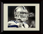 Unframed Jason Witten - Dallas Cowboys Autograph Promo Print - Black and White Color Jersey Unframed Print - Pro Football FSP - Unframed   