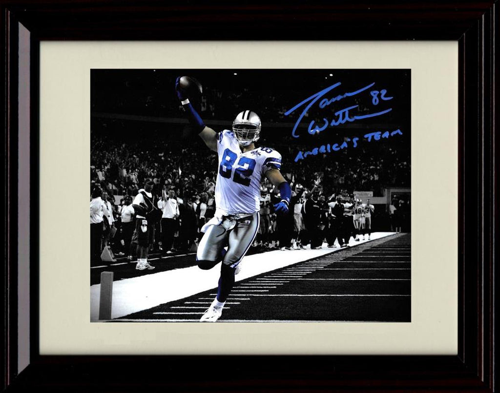 8x10 Framed Jason Witten - Dallas Cowboys Autograph Promo Print - Football Raised Framed Print - Pro Football FSP - Framed   