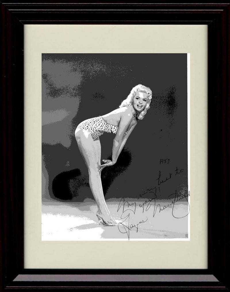 8x10 Framed Jayne Mansfield Autograph Promo Print - Portrait Framed Print - Movies FSP - Framed   