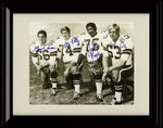 16x20 Framed Jethro Pugh And Bob Lilly - Dallas Cowboys Autograph Promo Print - Black And White Group Shot Gallery Print - Pro Football FSP - Gallery Framed   