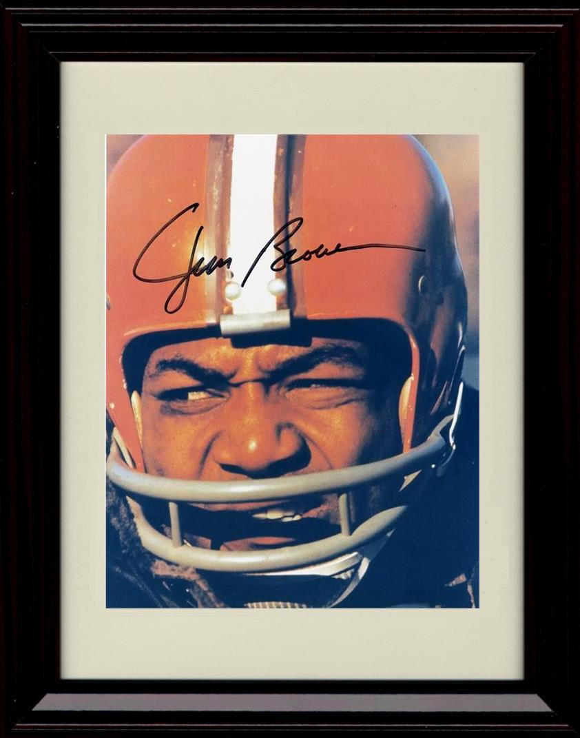 Unframed Jim Brown - Cleveland Browns Autograph Promo Print - Close Up Grimace Unframed Print - Pro Football FSP - Unframed   