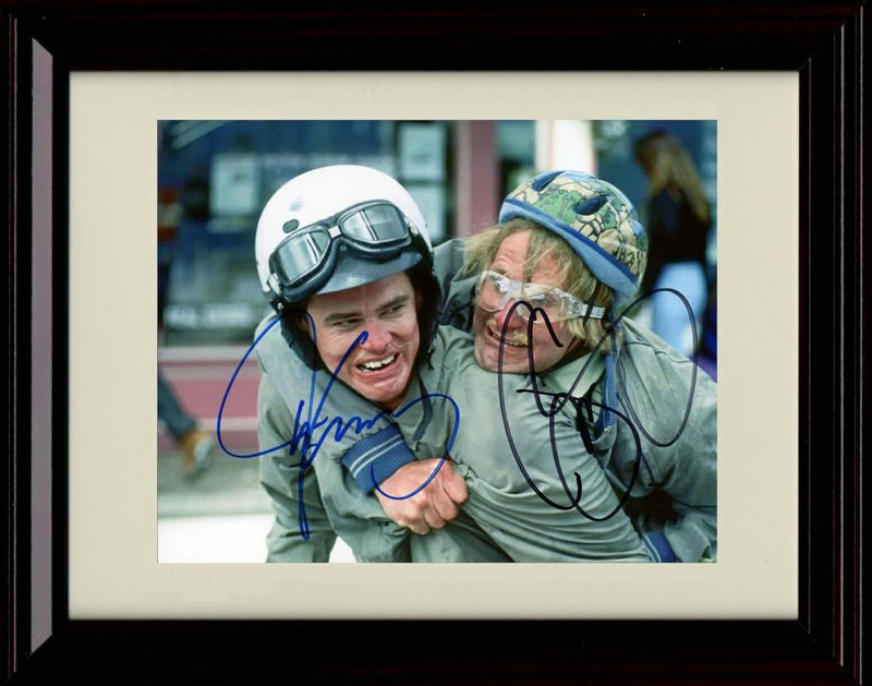 8x10 Framed Jim Carrey and Jeff Daniels Autograph Promo Print - Dumb and Dumber Framed Print - Movies FSP - Framed   