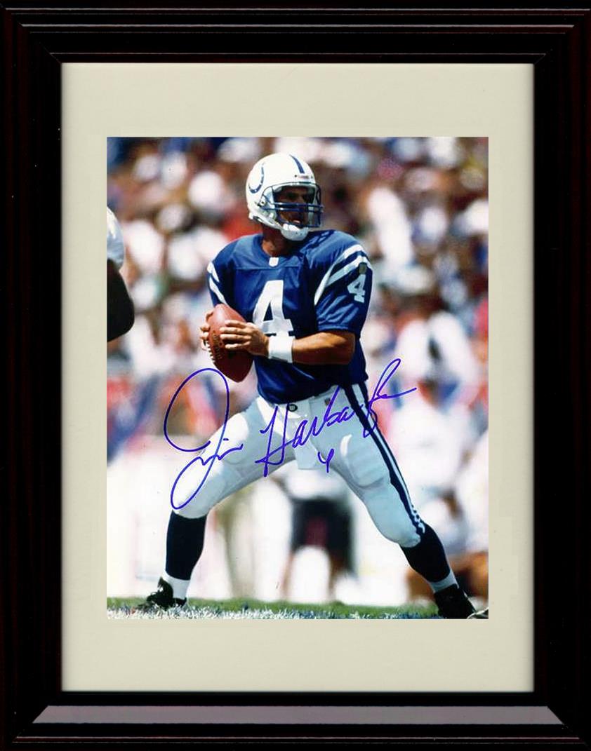 Unframed Jim Harbugh - Indianapolis Colts Autograph Promo Print - Passing Unframed Print - Pro Football FSP - Unframed   