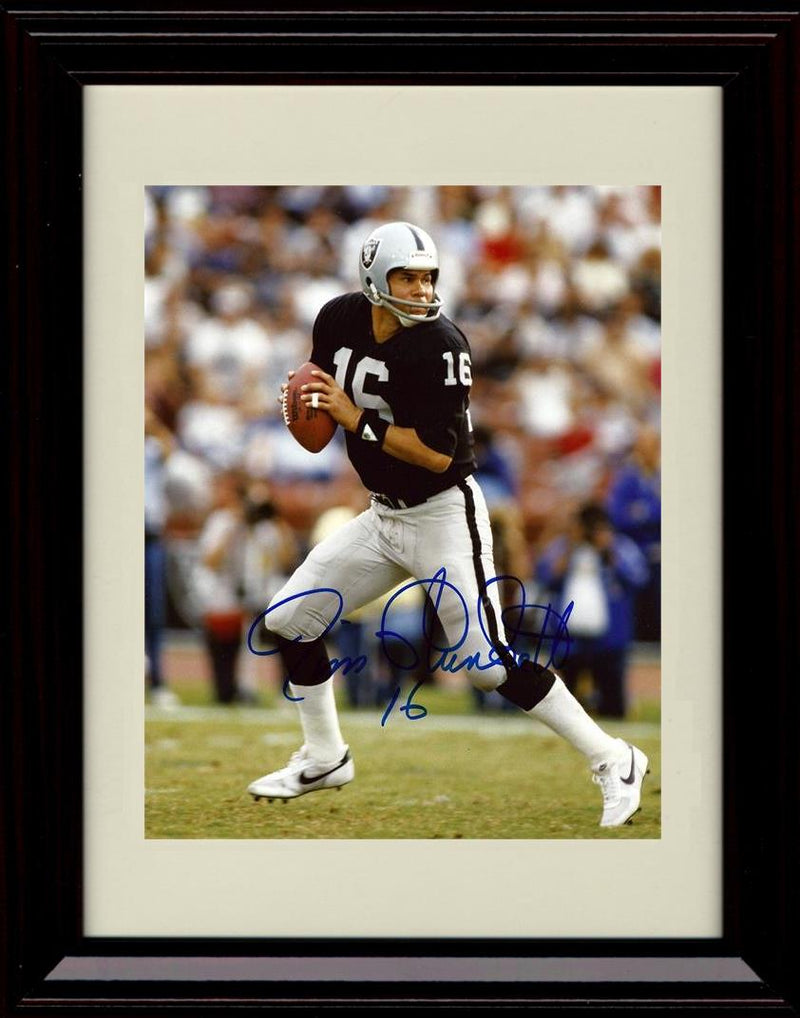 16x20 Framed Jim Plunkett - Oakland Raiders Autograph Promo Print - Preparing To Pass Gallery Print - Pro Football FSP - Gallery Framed   