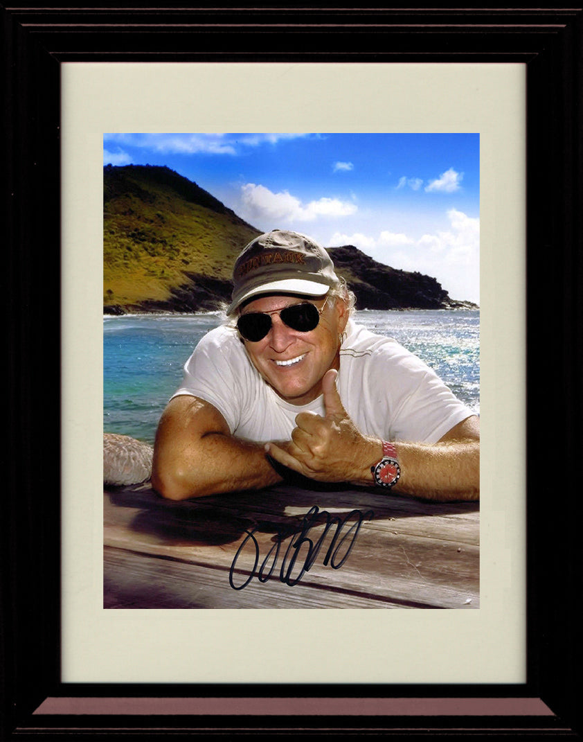 8x10 Framed Jimmy Buffett "Hang Loose" Autograph Promo Print Framed Print - Music FSP - Framed   