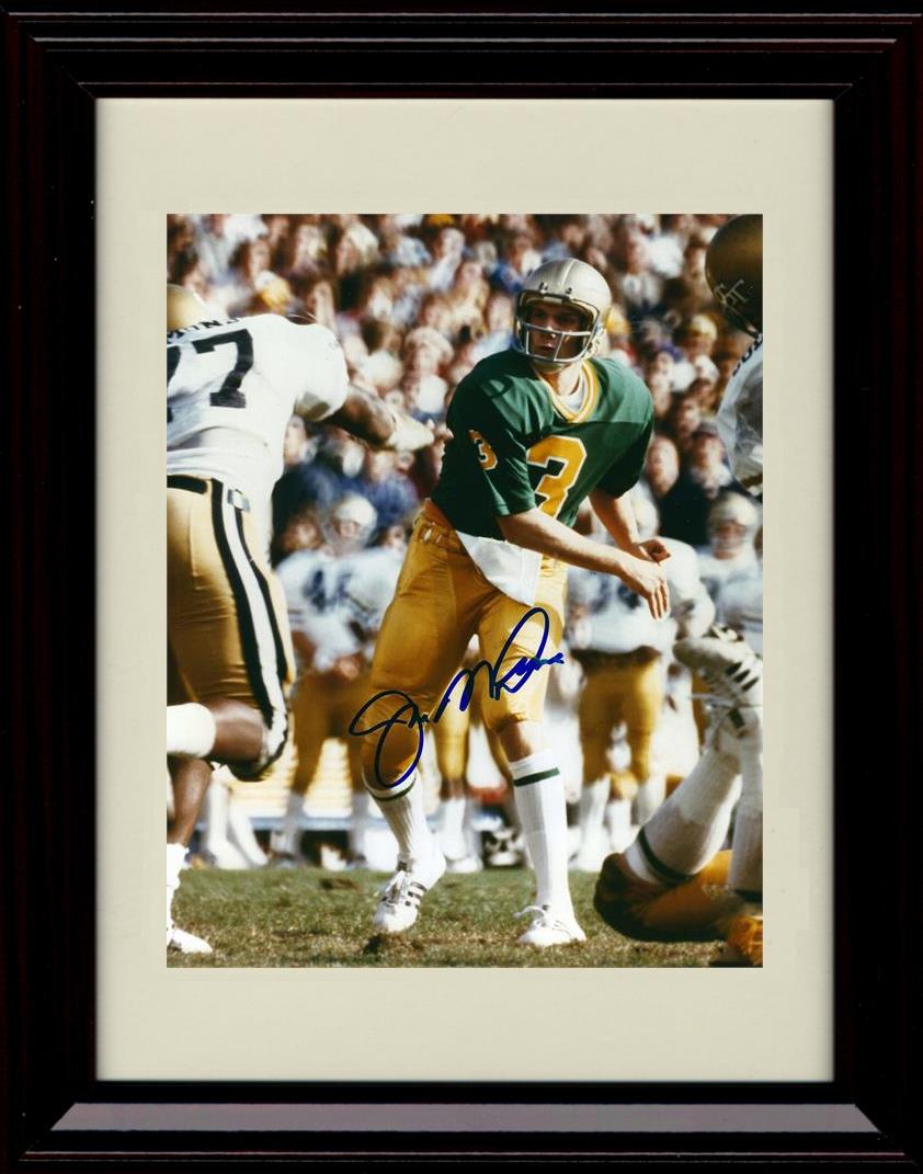 Unframed Joe Montana Autograph Promo Print - Notre Dame- Throw Unframed Print - College Football FSP - Unframed   