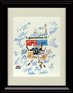 Unframed Joe Namath,  Al Atkinson,  Bill Mathis - New York Jets Autograph Promo Print - Super Bowl III I Guarantee It Unframed Print - Pro Football FSP - Unframed   