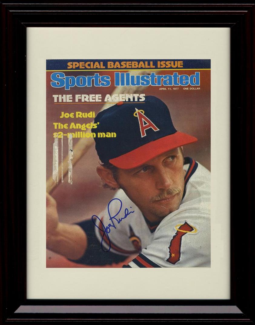 Unframed Joe Rudi - The Angels $2 Million Man - Anaheim Angels Autograph Replica Print Unframed Print - Baseball FSP - Unframed   