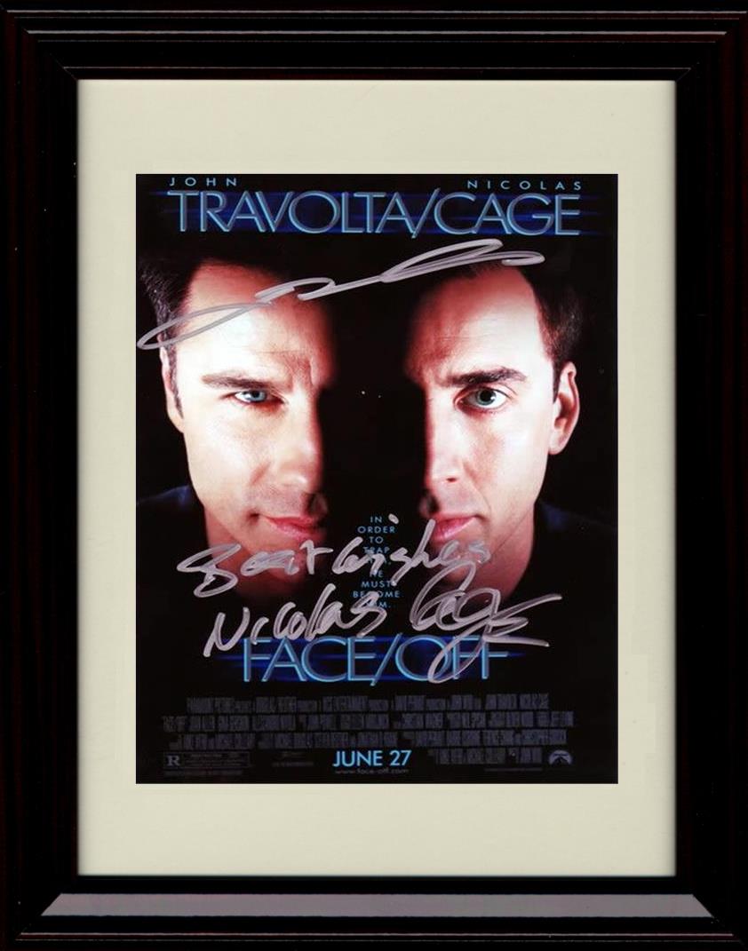 Unframed John Travolta and Nicolas Cage Autograph Promo Print - FaceOff Unframed Print - Movies FSP - Unframed   