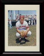 Unframed Johnny Bench - Squat Pose - Cincinatti Reds Autograph Replica Print Unframed Print - Baseball FSP - Unframed   