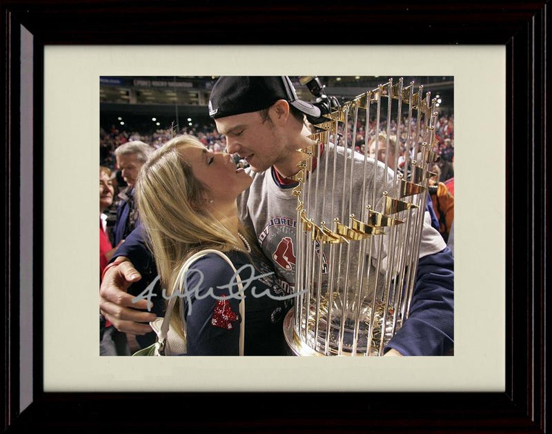 Unframed Jon Lester - World Series Trophy With Sweetheart - Boston Red Sox Autograph Replica Print Unframed Print - Baseball FSP - Unframed   