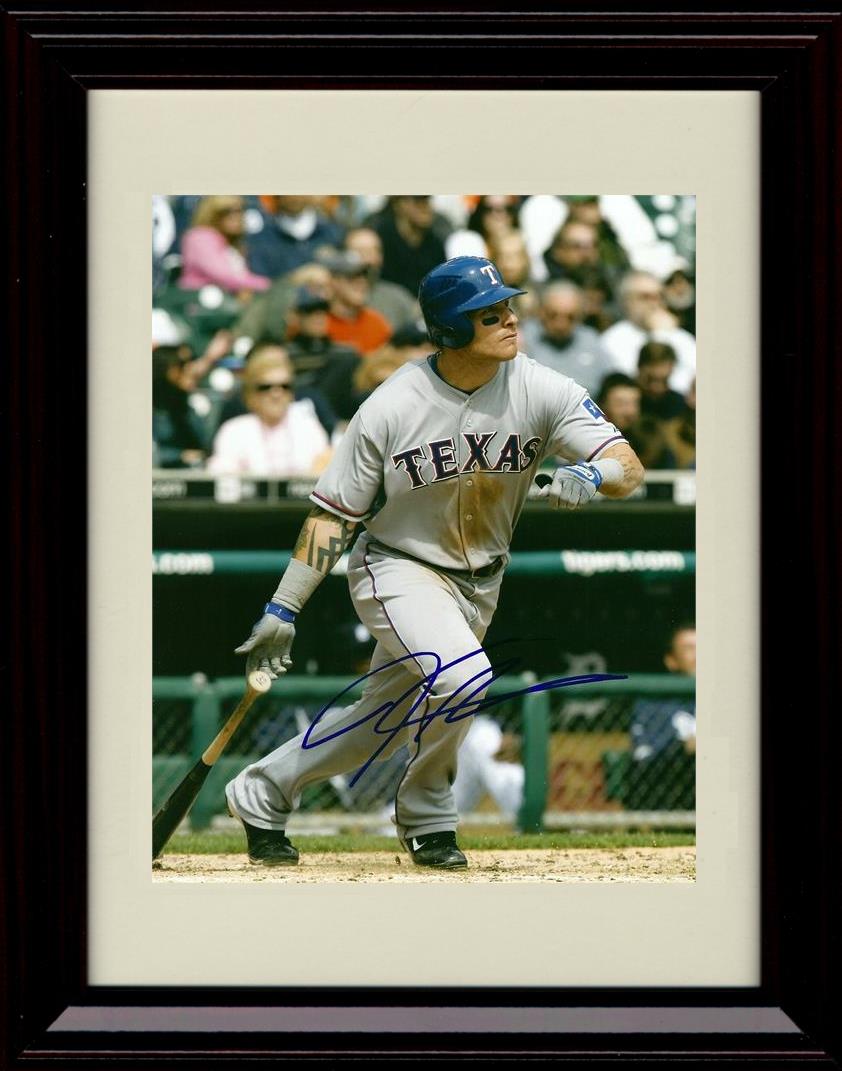 Unframed Josh Hamilton - Finished Swing - Texas Rangers Autograph Replica Print Unframed Print - Baseball FSP - Unframed   