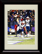 8x10 Framed Julian Edelman - New England Patriots Autograph Promo Print - End Zone Spike Framed Print - Pro Football FSP - Framed   