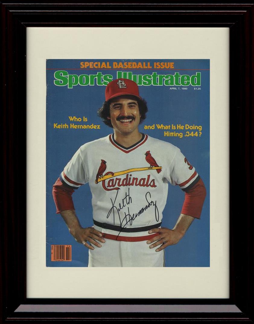 Unframed Keith Hernandez - Sports Illustrated Cover Signed - St Louis Cardinals Autograph Replica Print Unframed Print - Baseball FSP - Unframed   