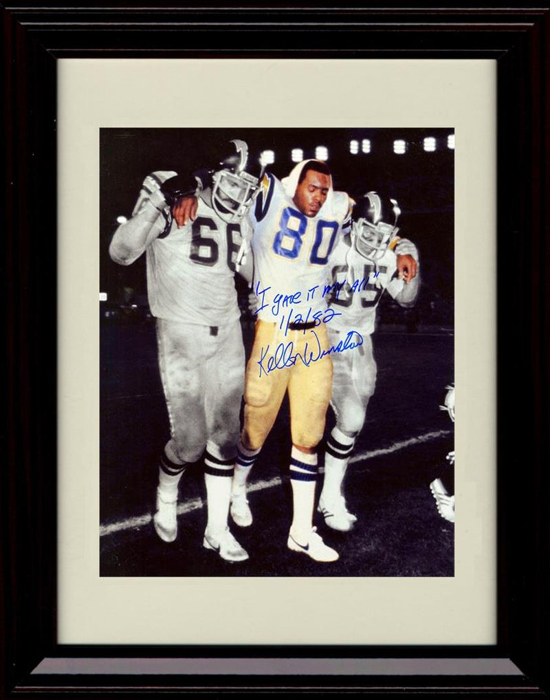 16x20 Framed Kellen Winslow - San Diego Chargers Autograph Promo Print - I Gave it My All Gallery Print - Pro Football FSP - Gallery Framed   