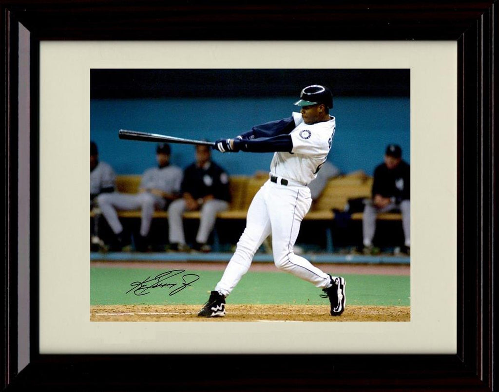 Unframed Ken Griffey Jr - Swinging - Seattle Mariners Autograph Replica Print Unframed Print - Baseball FSP - Unframed   