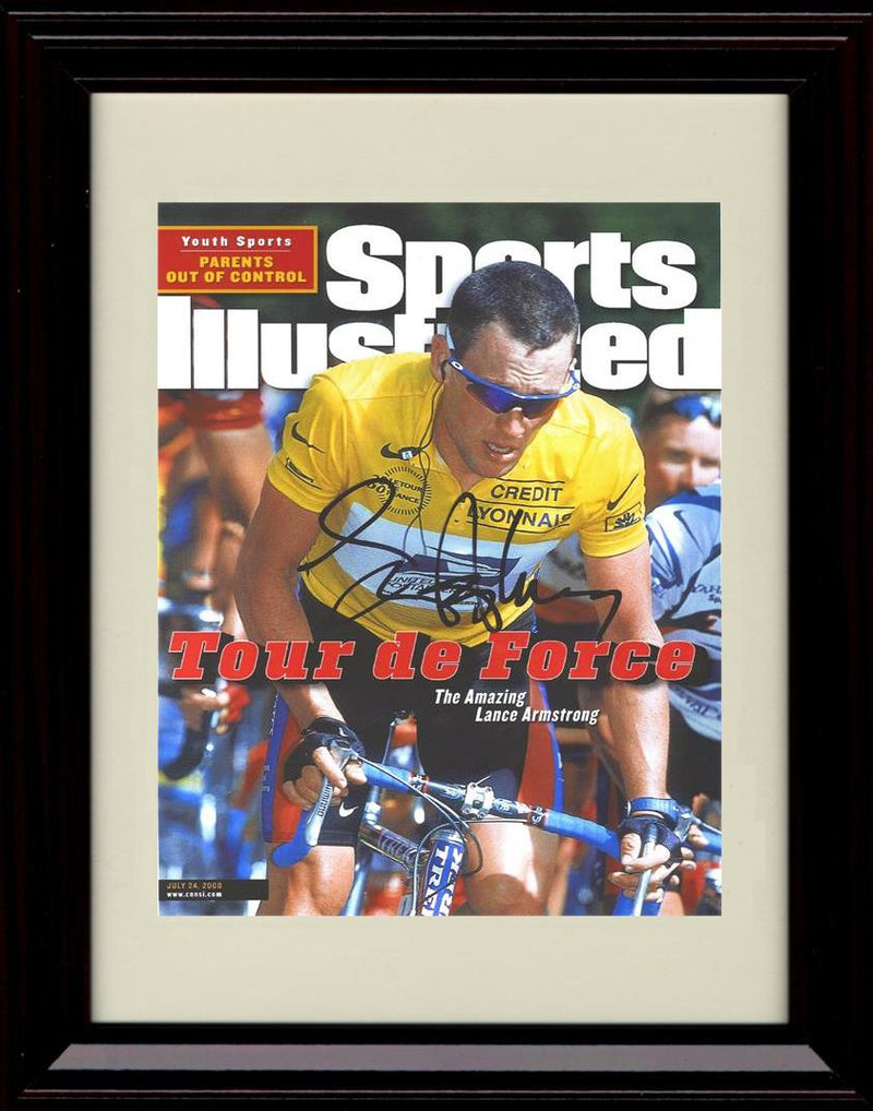 8x10 Framed Lance Armstrong Autograph Promo Print - Tour de Force Framed Print - Other FSP - Framed   
