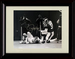 8x10 Framed Lawrence Taylor - New York Giants Autograph Promo Print - LT Dominating Black and White Framed Print - Pro Football FSP - Framed   