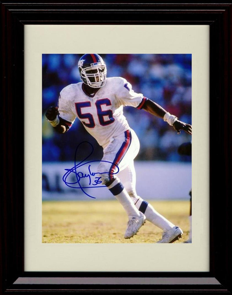 16x20 Framed Lawrence Taylor - New York Giants Autograph Promo Print - Sprinting Gallery Print - Pro Football FSP - Gallery Framed   