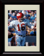 16x20 Framed Len Dawson - Kansas City Chiefs Autograph Promo Print - Dropping Back To Pass HOF Gallery Print - Pro Football FSP - Gallery Framed   