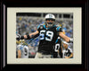 16x20 Framed Luke Kuechly - Carolina Panthers Autograph Promo Print - Black Jersey Mouth Open Gallery Print - Pro Football FSP - Gallery Framed   