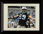 16x20 Framed Luke Kuechly - Carolina Panthers Autograph Promo Print - Black Jersey Mouth Open Gallery Print - Pro Football FSP - Gallery Framed   