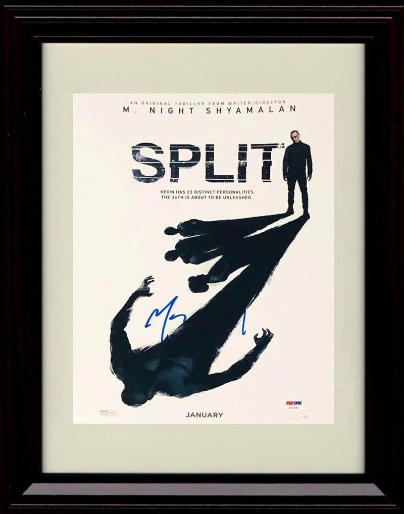 8x10 Framed M Night Shyamalan Autograph Promo Print - Split Framed Print - Movies FSP - Framed   